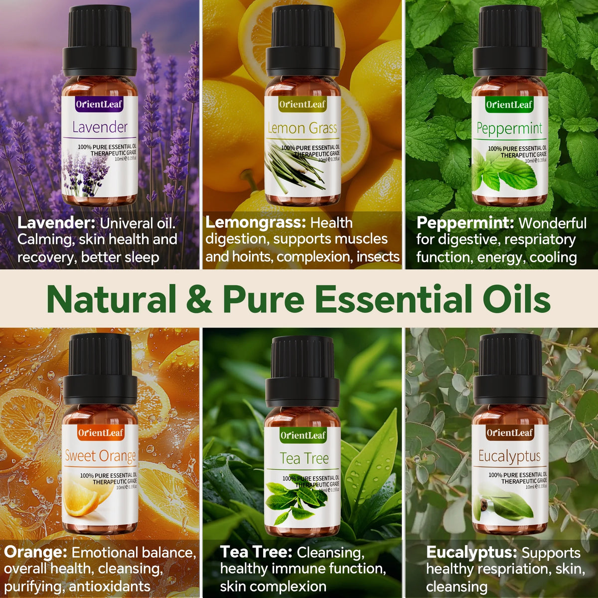 Essential Oils Sets, 100% Pure Essential Oil for Diffuser, Aromatherapy, Sleep, Massage & DIY, Gift Sets for Women with Greeting Card