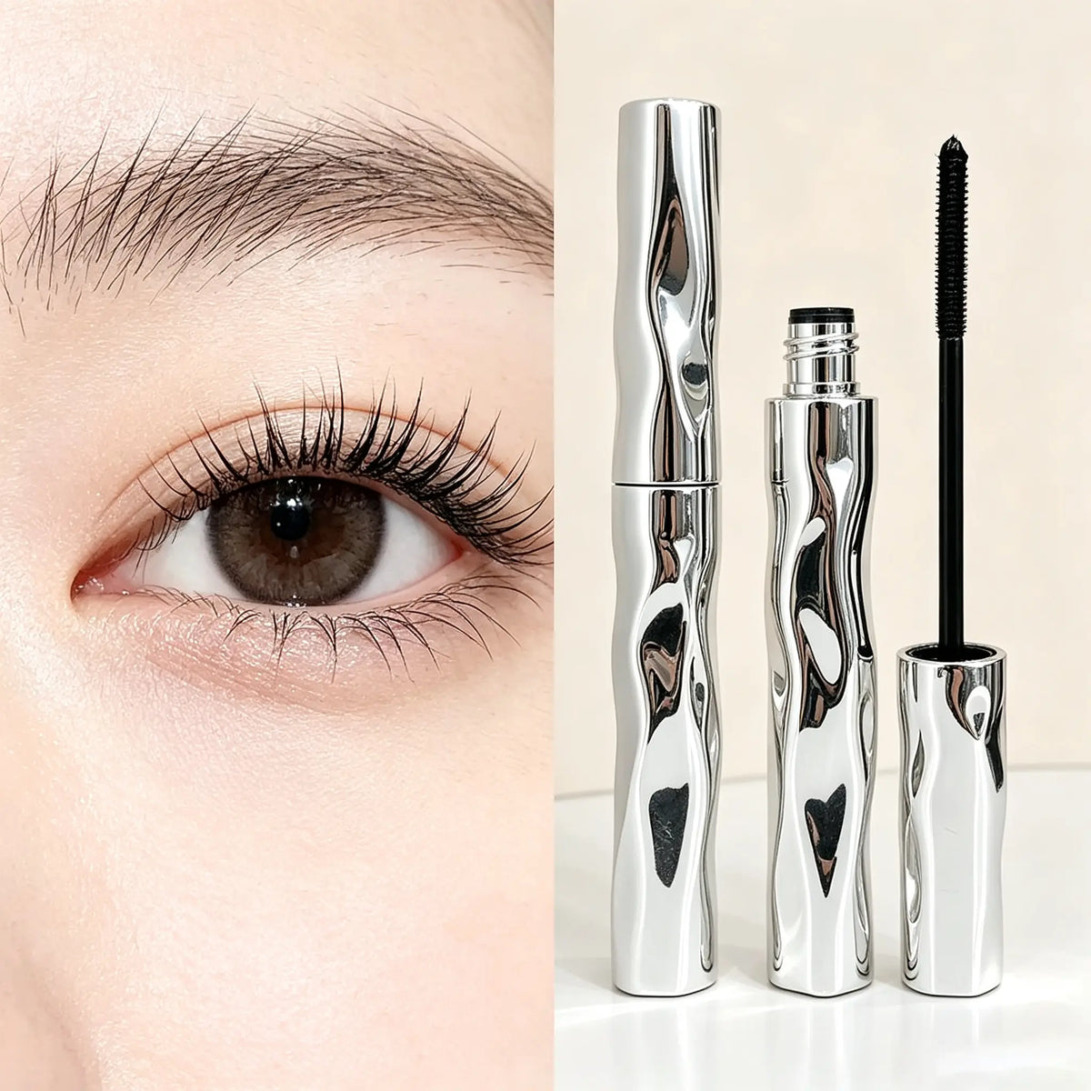 Black Mascara Lash Tint - Fast-Dry, Humidity-Resistant Makeup Product for Full, Lengthy, Curved Eyelashes, Clean Look, Clean Separated Lash Outlines, Waterproof, Apply Daily, Water Proof, Cosmetic, Flawless, Humidity Proof, Full Volume, Daily Use