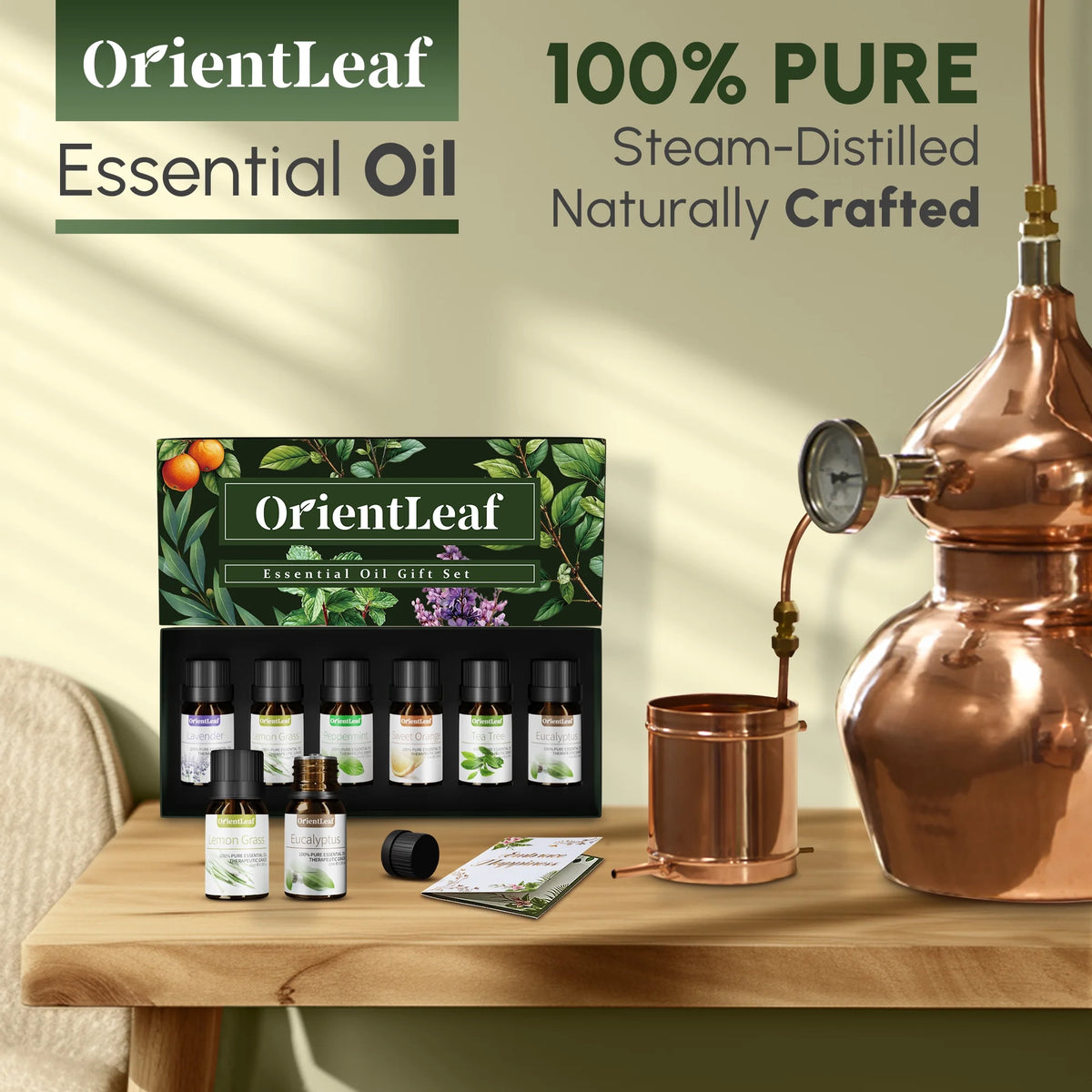 Essential Oils Sets, 100% Pure Essential Oil for Diffuser, Aromatherapy, Sleep, Massage & DIY, Gift Sets for Women with Greeting Card