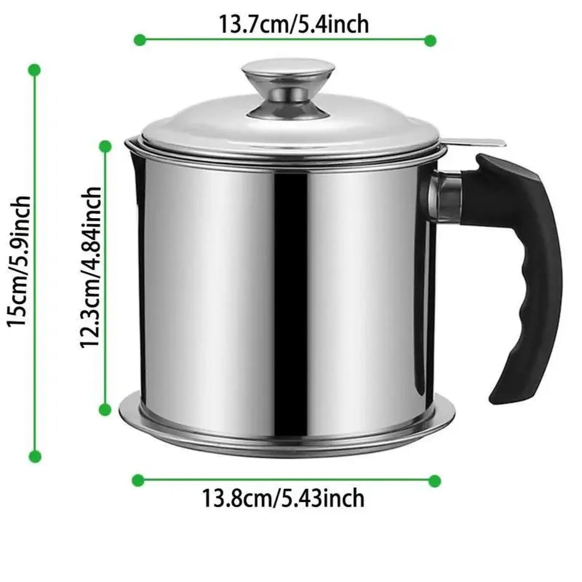 1 Count Modern Kitchen Oil Dispenser with Tray & Lid,Stainless Steel Oil Pot with Filter,Bacon Grease Container, Cooking Oil Can, Kitchenware, Utensils, Kitchen Gadgets